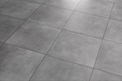 Carrelage sol et mur intérieur gris mat effet béton L.61,6 x l.61,6 cm x ép.8,5 mm, Konkrete