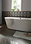 Carrelage sol et mur intérieur Hydrolic effet carreau de ciment décor cercle noir et blanc L. 20 x l. 20 x Ep. 1 cm Colours