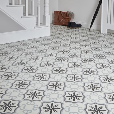 Carrelage sol et mur intérieur Hydrolic effet carreau de ciment décor fleur multicolore L. 20 x l. 20 x Ep. 1 cm Colours