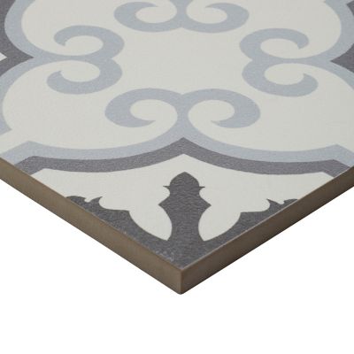 Carrelage sol et mur intérieur Hydrolic effet carreau de ciment décor fleur multicolore L. 20 x l. 20 x Ep. 1 cm Colours