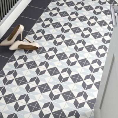 Carrelage sol et mur intérieur Hydrolic effet carreau de ciment décor star multicolore L. 20 x l. 20 x Ep. 1 cm Colours