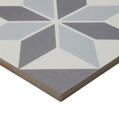 Carrelage sol et mur intérieur Hydrolic effet carreau de ciment décor star multicolore L. 20 x l. 20 x Ep. 1 cm Colours