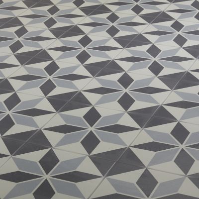 Carrelage sol et mur intérieur Hydrolic effet carreau de ciment décor star multicolore L. 20 x l. 20 x Ep. 1 cm Colours