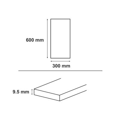 Carrelage sol et mur intérieur ivoire effet pierre L.60 x l.30 cm x ép.9,5 mm, Oikos