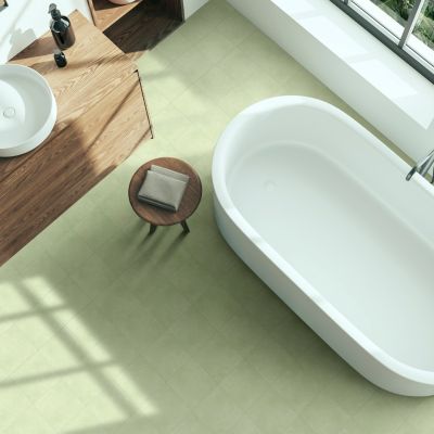 Carrelage sol et mur intérieur uni vert menthe L.20 x l.20 cm x 7,4 mm, Glamour Mint