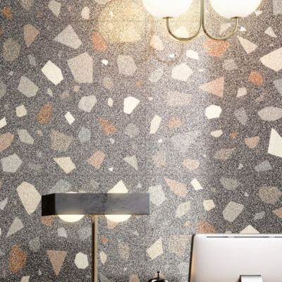 Carrelage sol et mur noir mat Venise 90 x 90 cm