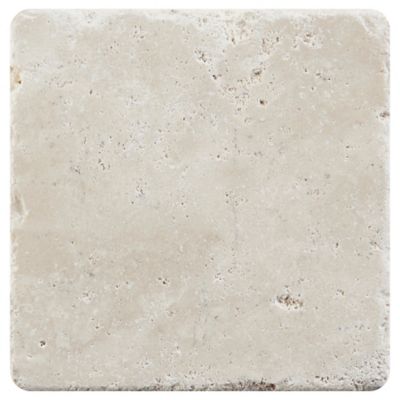 Carrelage sol et mur Travertin veritable 10x10 cm pierre naturelle