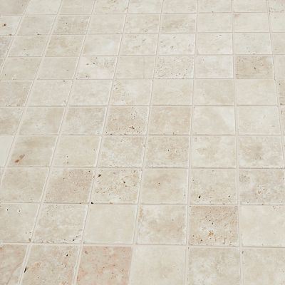 Carrelage sol et mur Travertin veritable 10x10 cm pierre naturelle