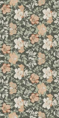 Carrelage sol et mur vert Floral 60 x 120 cm