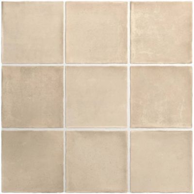 Carrelage sol et mur Zoon beige 10 x 10 cm