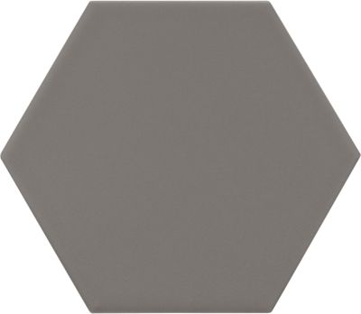 Carrelage sol et mur Zoon hexagonal gris 12 x 10 cm