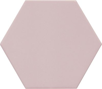 Carrelage sol et mur Zoon hexagonal rose 12 x 10 cm