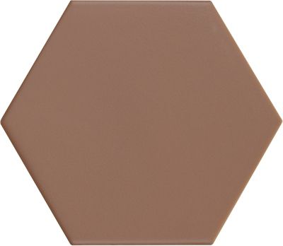 Carrelage sol et mur Zoon hexagonal terracotta 12 x 10 cm