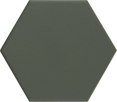 Carrelage sol et mur Zoon hexagonal vert 12 x 10 cm