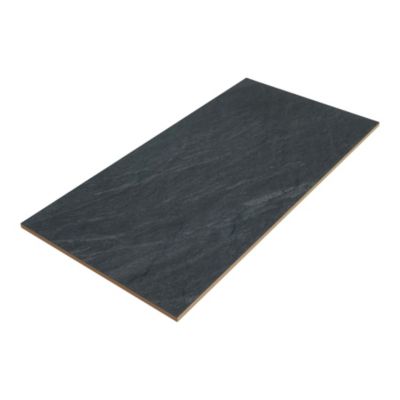 Carrelage sol extérieur anthracite effet ardoise L.61,3 x l.30,3 cm x ép.9 mm, Slate