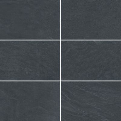 Carrelage sol extérieur anthracite effet ardoise L.61,3 x l.30,3 cm x ép.9 mm, Slate