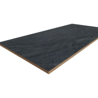 Carrelage sol extérieur anthracite effet ardoise L.61,3 x l.30,3 cm x ép.9 mm, Slate