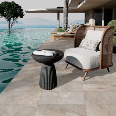 Carrelage sol extérieur beige effet pierre L.60 x l.30 cm x ép.9 mm, Denali