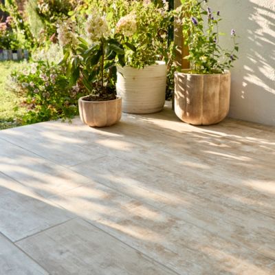 Carrelage sol extérieur Brown marron 23 x 120 cm