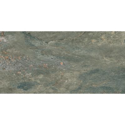 Carrelage sol extérieur Denali vert 30 x 60 cm