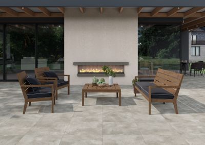 Carrelage sol extérieur effet béton gris L.60 x l.60 cm x ép.20 mm, Rohe