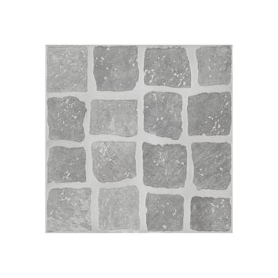Carrelage sol extérieur effet pavés tons gris L.30,38 x l.30,38 cm x ép.7 mm, Blocce