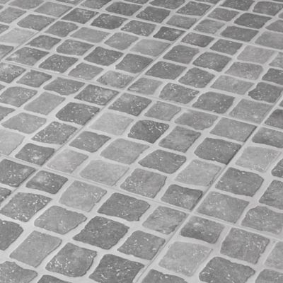Carrelage sol extérieur effet pavés tons gris L.30,38 x l.30,38 cm x ép.7 mm, Blocce