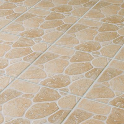 Carrelage sol extérieur effet pierre beige et marron L.30,38 x l.30,38 cm x ép.7 mm, Searocca