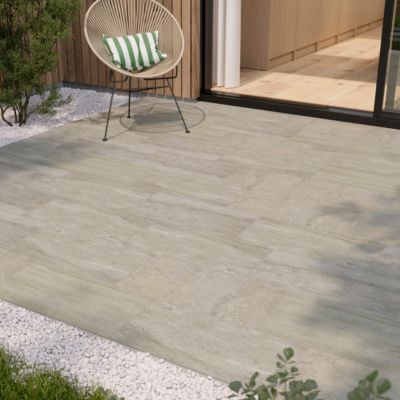 Carrelage sol extérieur effet pierre beige L.60 x l.30 cm x ép.8,7 mm, Volfy