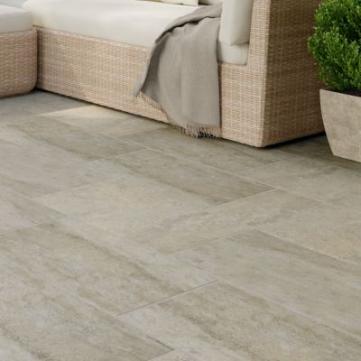 Carrelage sol extérieur effet pierre beige L.60 x l.30 cm x ép.8,7 mm, Volfy