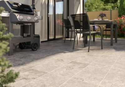 Carrelage sol extérieur effet pierre beige L.60 x l.30 cm x ép.9 mm, Denali