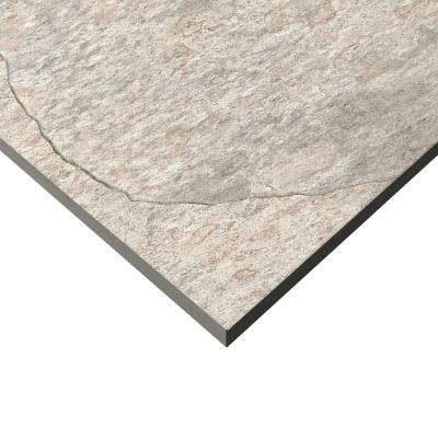 Carrelage sol extérieur effet pierre beige L.60 x l.60 cm x ép.9 mm, Denali