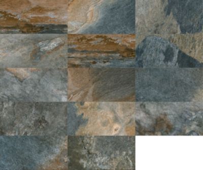 Carrelage sol extérieur effet pierre oxydée L.60 x l.30 cm x ép.9 mm, Denali