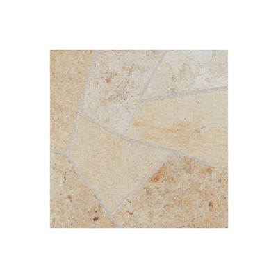 Carrelage sol extérieur effet pierre tons beiges L.42,04 x l.42,04 cm x ép.7,4 mm, Piazza