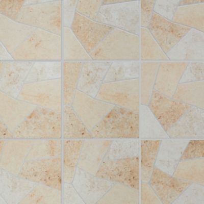 Carrelage sol extérieur effet pierre tons beiges L.42,04 x l.42,04 cm x ép.7,4 mm, Piazza
