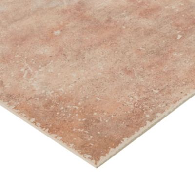 Carrelage sol extérieur effet terre cuite L.33,3 x l.33,3 cm x ép.7 mm, Terracotta
