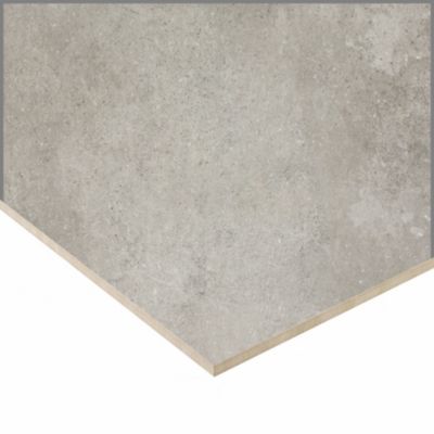 Carrelage sol extérieur en grès cérame émaillé effet béton gris l.60 x L.60 x ép.0.95 cm Rohe
