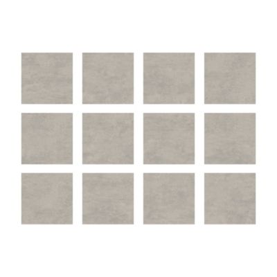 Carrelage sol extérieur en grès cérame émaillé effet béton gris perle l.45 x L.45 x ép. 0.85cm Bauha