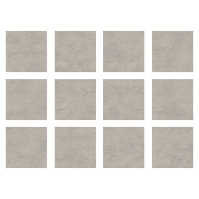 Carrelage sol extérieur en grès cérame émaillé effet béton gris perle l.60 x L.60 x ép. 0.9cm Bauha