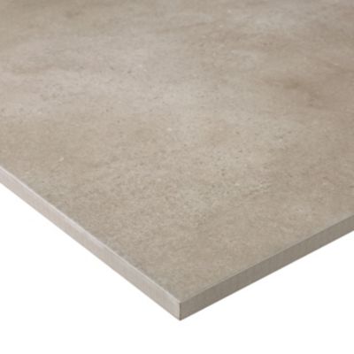 Carrelage sol extérieur en grès cérame émaillé effet béton taupe l.60 x L.60 x ép. 2 cm Rohe