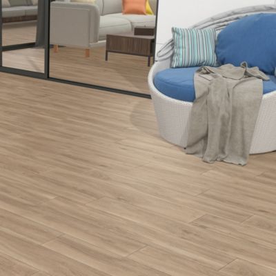 Carrelage sol extérieur en grès cérame émaillé effet bois clair l.20 x L.120 x ép.0,9 cm Urbanwood
