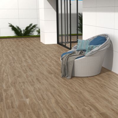 Carrelage sol extérieur en grès cérame émaillé effet bois naturel l.20 x L.120 x ép.0,9 cm Urbanwood