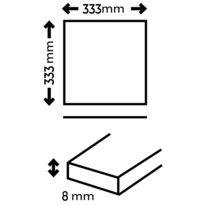 Carrelage sol extérieur en grès cérame émaillé effet pierre gris l.33 x L.33 x ép.0,9 cm Mustang