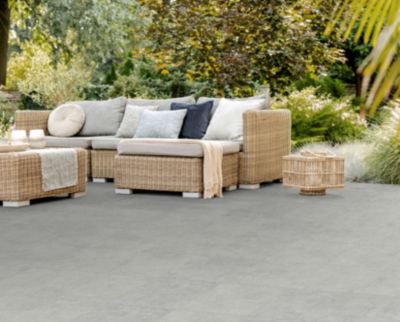 Carrelage sol extérieur en grès cérame émaillé effet pierre gris l.33 x L.33 x ép.0,9 cm Mustang