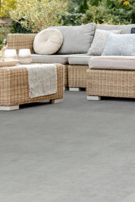 Carrelage sol extérieur en grès cérame émaillé effet pierre gris l.33 x L.33 x ép.0,9 cm Mustang