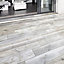Carrelage sol extérieur gris 20 x 120 cm Rewood