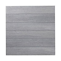 Carrelage sol extérieur gris anthracite 50 x 50 cm Caillebotis