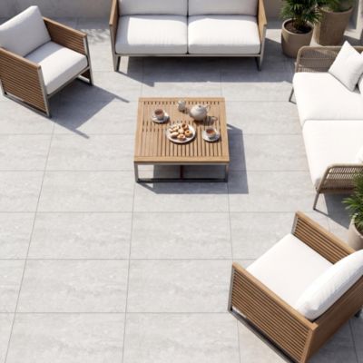 Carrelage sol extérieur gris effet pierre L.60 x l.30 cm x ép.8,7 mm, Volfy