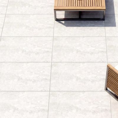 Carrelage sol extérieur gris effet pierre L.60 x l.30 cm x ép.8,7 mm, Volfy