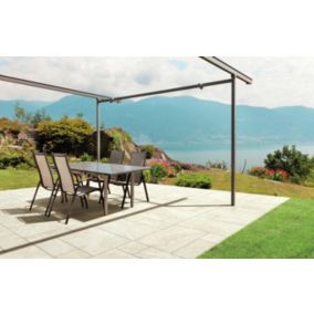Carrelage sol extérieur Travertine beige 60 x 60 cm